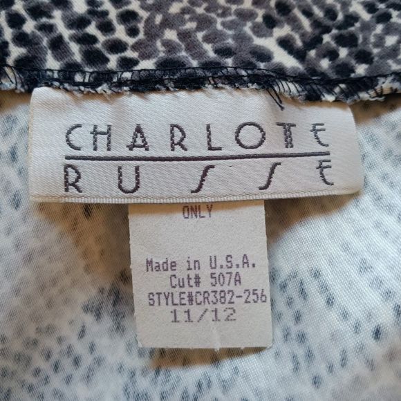 Y2K Micro Mini Skirt Faux Snakeskin - 11 12 M Large -Charlotte Russe NWT - Picture 8 of 9